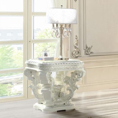 Vanaheim Coffee & End Table LV00801 White By Acme Furniture