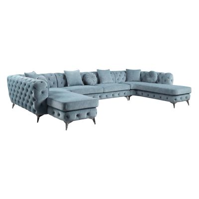 Zerah Sectional LV01161 Blue By Acme Furniture