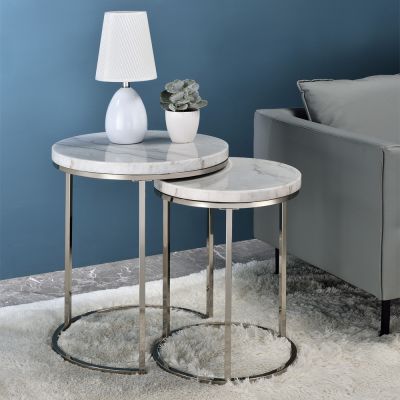 Zaidee Accent Table LV02796 Nikle By Acme Furniture