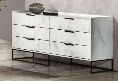 Nova Domus Marbella - Italian Modern White Marble Dresser