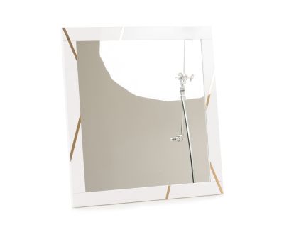 Modrest Nixa - Modern White & Gold Mirror